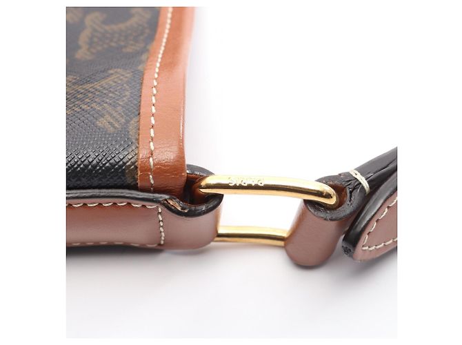 Céline Celine Triomphe Medium Bucket Shoulder Bag Brown - view 9