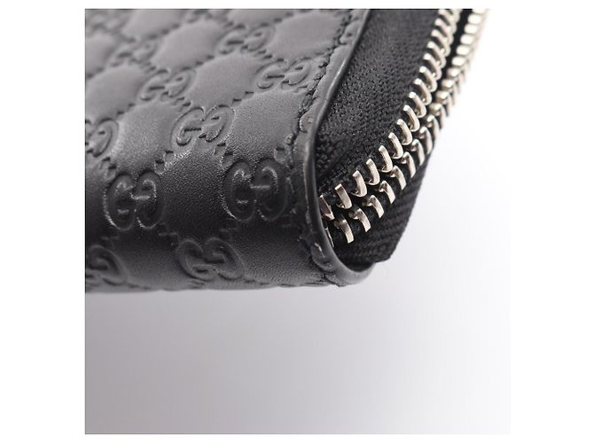 Portafoglio lungo rotondo Gucci Microguccissima Nero - vista 10