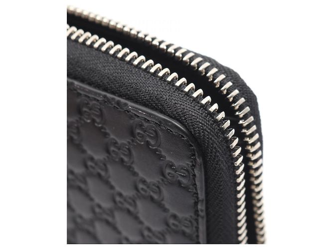 Portafoglio lungo rotondo Gucci Microguccissima Nero - vista 11