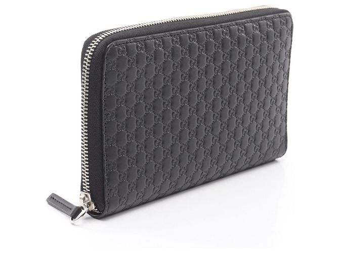 Portafoglio lungo rotondo Gucci Microguccissima Nero - vista 2