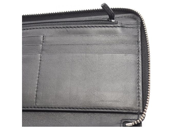 Portafoglio lungo rotondo Gucci Microguccissima Nero - vista 7