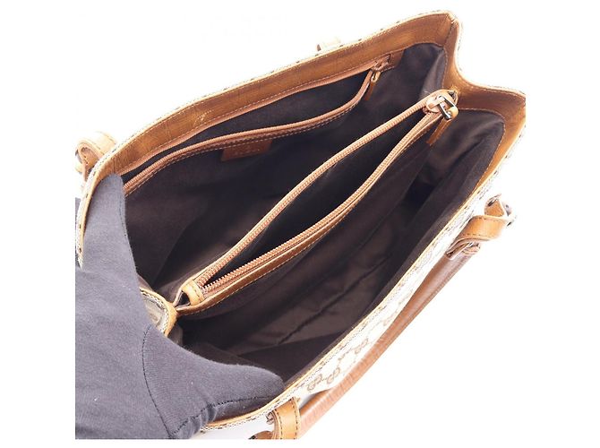 Gucci Bamboo GG Canvas Tote Bag Braun Beige - Ansicht 3