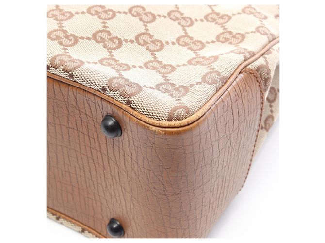 Gucci Bamboo GG Canvas Tote Bag Braun Beige - Ansicht 7