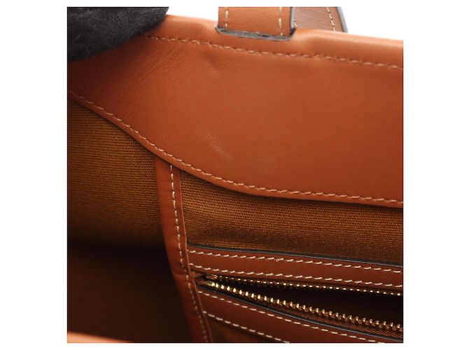 Céline Sac Cabas Triomphe Medium Celine Marron Blanc Beige - vue 14
