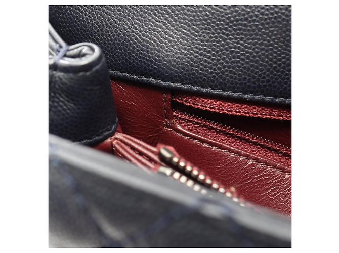 Borsa 2-Way Chanel Matelassé Coco Handle Bordò Blu navy - vista 6