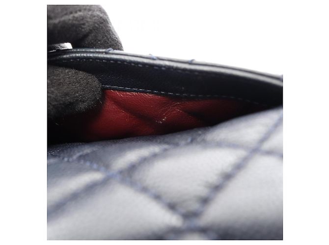 Borsa 2-Way Chanel Matelassé Coco Handle Bordò Blu navy - vista 9