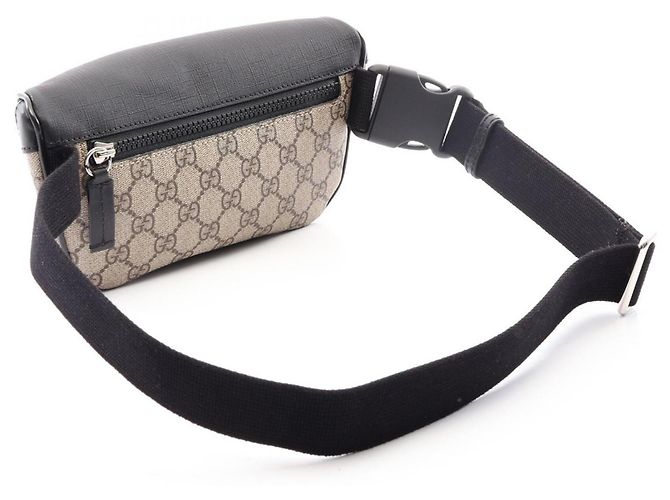 Borsello cintura Gucci GG Supreme Nero Beige - vista 2