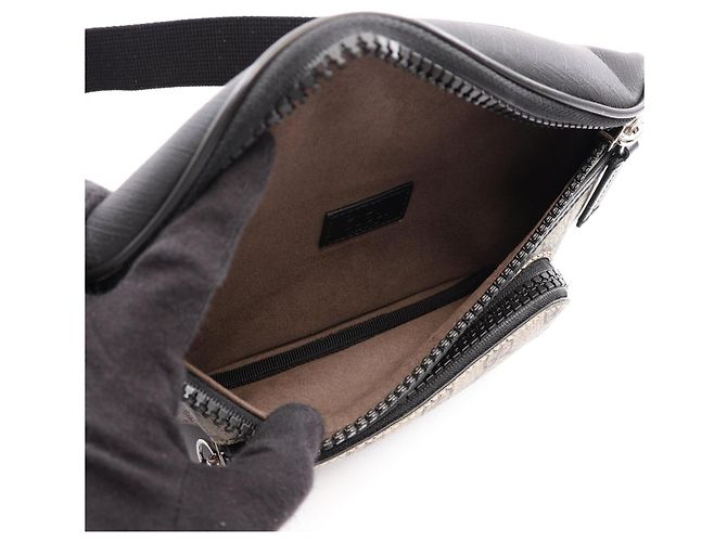Borsello cintura Gucci GG Supreme Nero Beige - vista 3