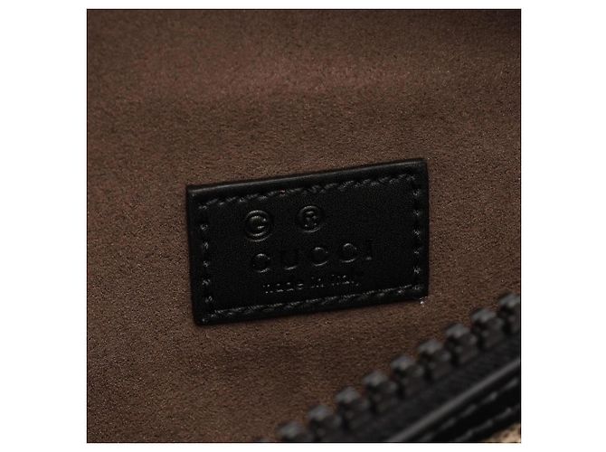 Borsello cintura Gucci GG Supreme Nero Beige - vista 4