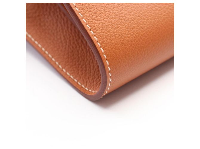 Hermès Borsa a tracolla Hermes Kelly To Go Gold Marrone - vista 6