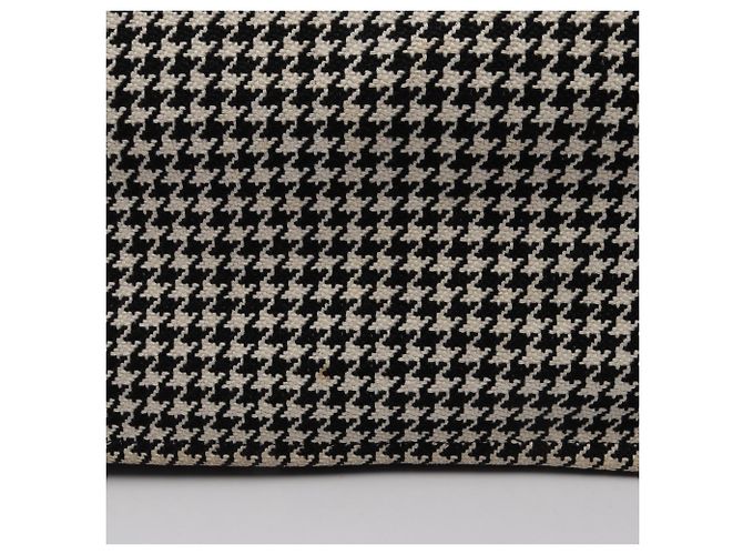Christian Dior Medium Houndstooth Book Tote Schwarz Roh - Ansicht 6