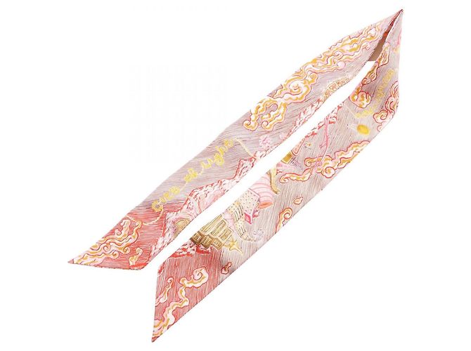 Hermès Twilly City of Light Ribbon Scarf Pink Mehrfarben - Ansicht 2
