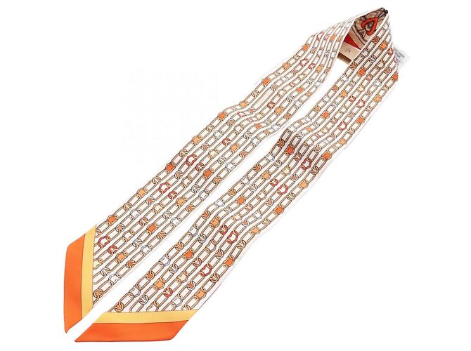 Hermès Foulard di seta Hermes Twilly Kaleidoscope Effect Bianco Multicolore - vista 3