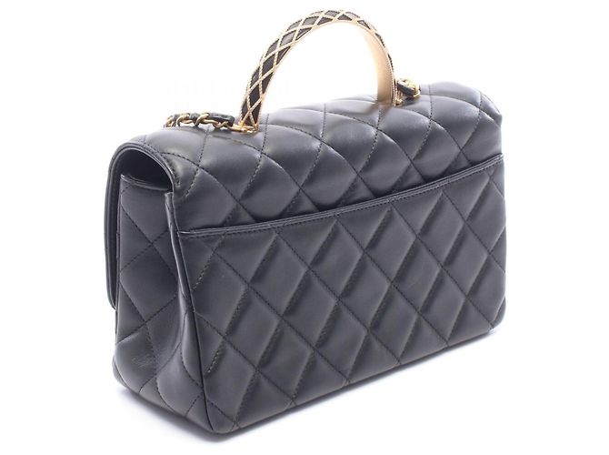 Bolsa 2-Way Chanel Matelassé com alça de mão Preto - vista 2