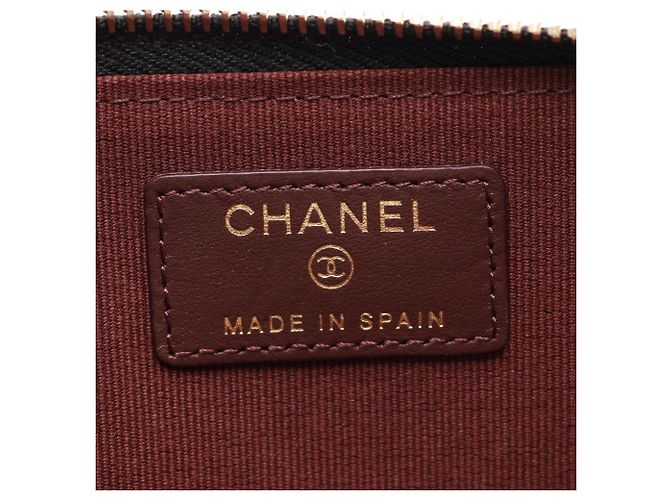 Timeless Monedero Chanel Matelassé en piel de becerro granulada negra Negro - vista 4