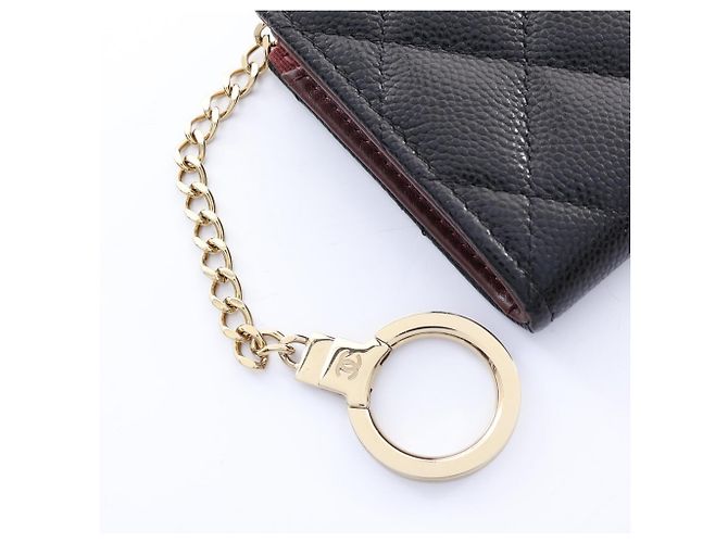 Timeless Monedero Chanel Matelassé en piel de becerro granulada negra Negro - vista 6