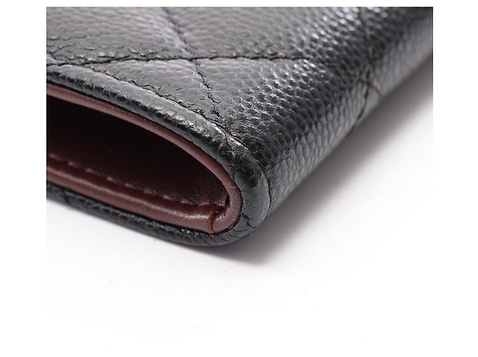 Timeless Monedero Chanel Matelassé en piel de becerro granulada negra Negro - vista 7