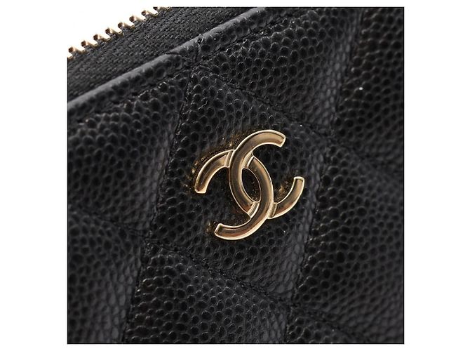 Timeless Monedero Chanel Matelassé en piel de becerro granulada negra Negro - vista 8