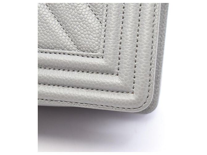 Bolsa de ombro Chanel Boy Small em cinza Marrom - vista 6