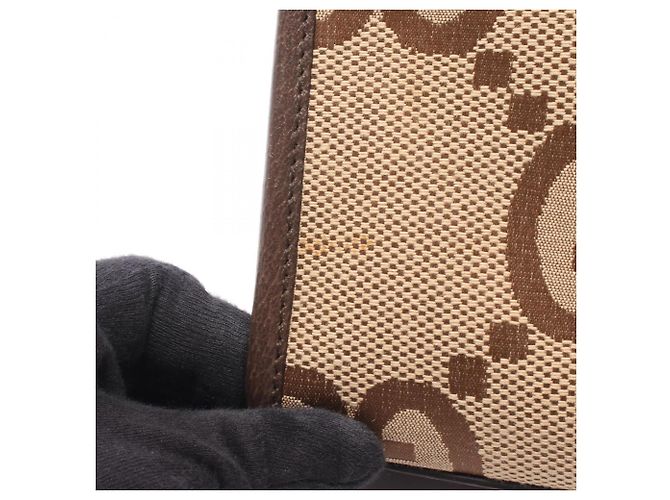 Borsa Tote 2-Way Gucci Jumbo GG Marrone Beige - vista 8