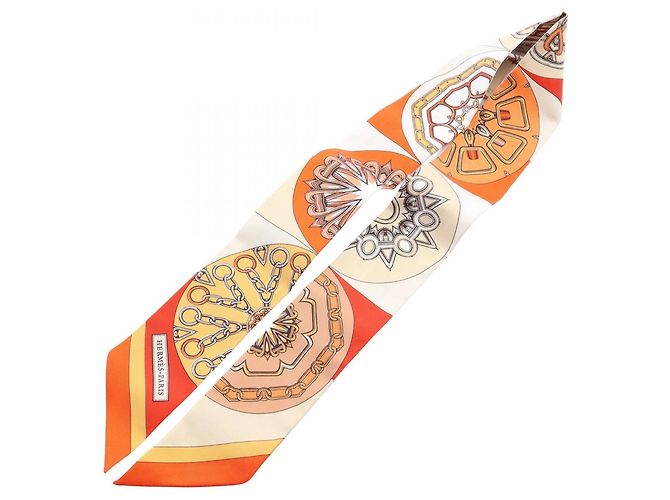 Hermès Pañuelo de seda Hermes Twilly Kaleidoscope Effect Blanco Multicolor - vista 2