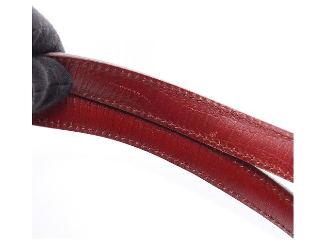 Borsa Gucci Bamboo GG Canvas Rosso Bordò - vista 11