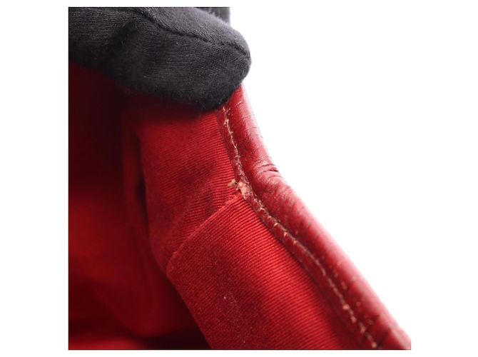 Borsa Gucci Bamboo GG Canvas Rosso Bordò - vista 16