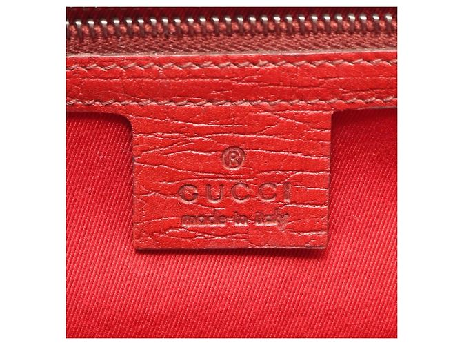 Borsa Gucci Bamboo GG Canvas Rosso Bordò - vista 4