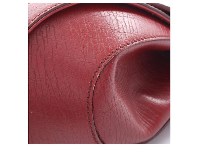 Borsa Gucci Bamboo GG Canvas Rosso Bordò - vista 5