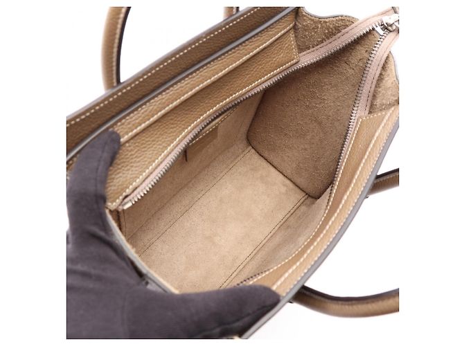 Céline Celine Luggage Nano Shopper 2-Way Handtasche Braun - Ansicht 3