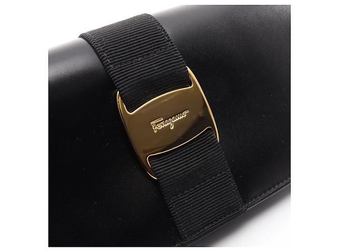Cartera larga bi-fold Salvatore Ferragamo Vara Negro - vista 8