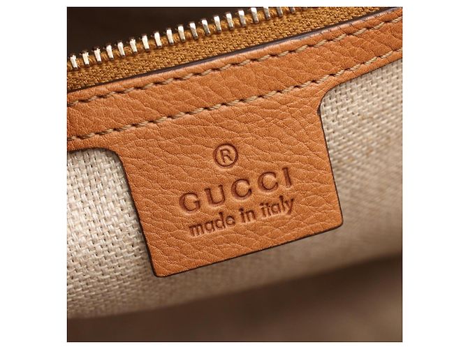 Saco Tote Gucci Marrakech GG Canvas Marrom Bege - vista 4
