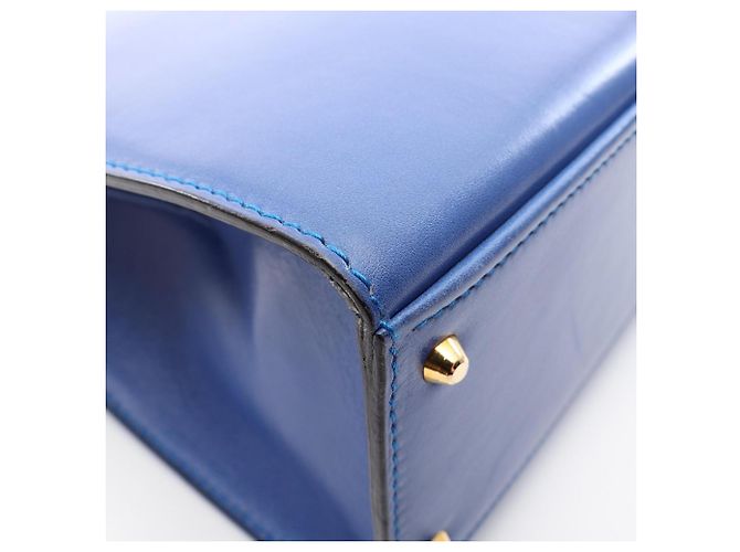 Céline Sac à main Celine en cuir bleu - vue 12