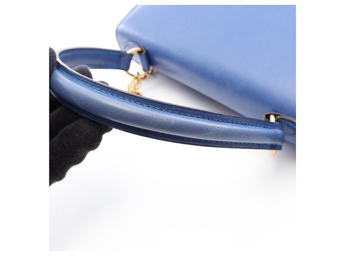 Céline Sac à main Celine en cuir bleu - vue 13
