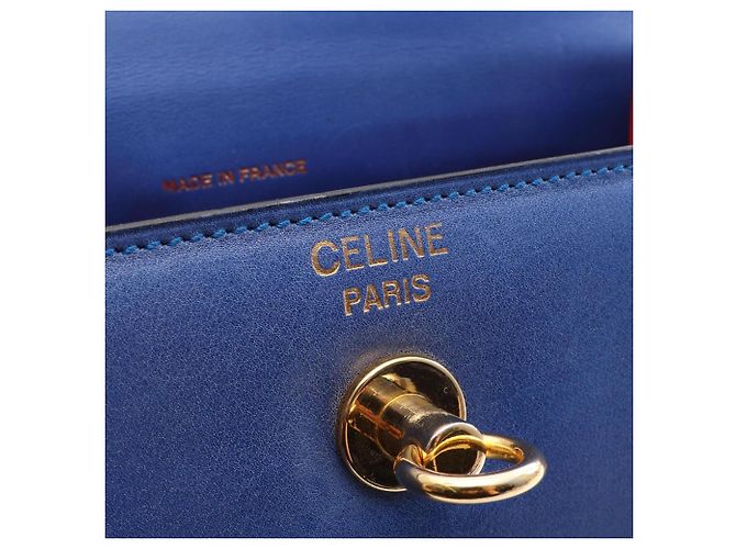 Céline Sac à main Celine en cuir bleu - vue 4