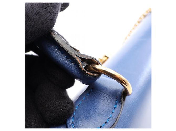 Céline Sac à main Celine en cuir bleu - vue 6