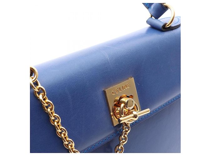 Céline Sac à main Celine en cuir bleu - vue 8