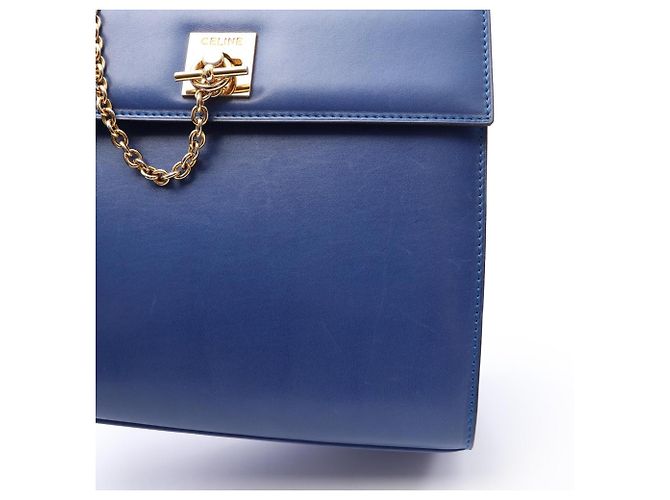 Céline Sac à main Celine en cuir bleu - vue 9