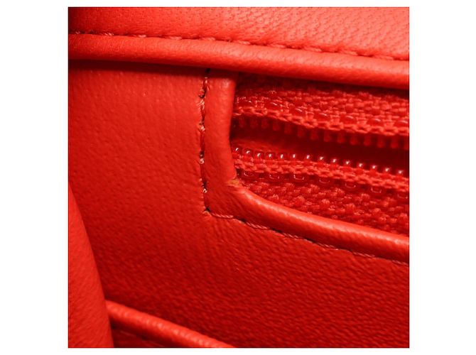 Sac à épaule Chanel Mini Matelassé Rouge - vue 10