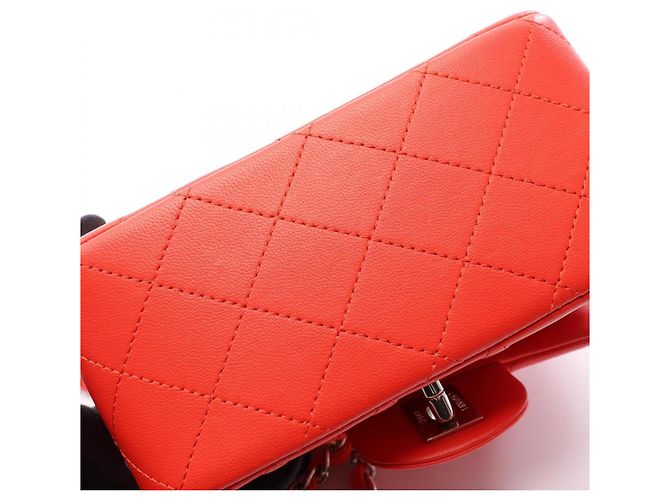Sac à épaule Chanel Mini Matelassé Rouge - vue 11