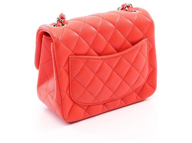 Sac à épaule Chanel Mini Matelassé Rouge - vue 2