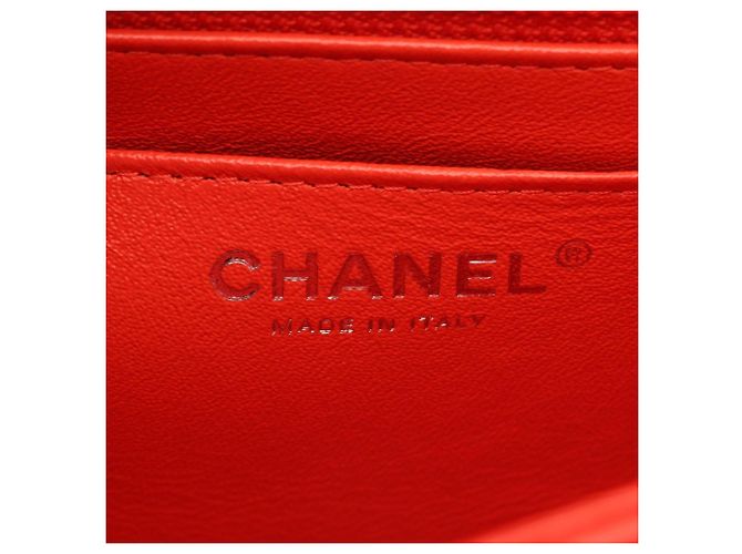 Sac à épaule Chanel Mini Matelassé Rouge - vue 4