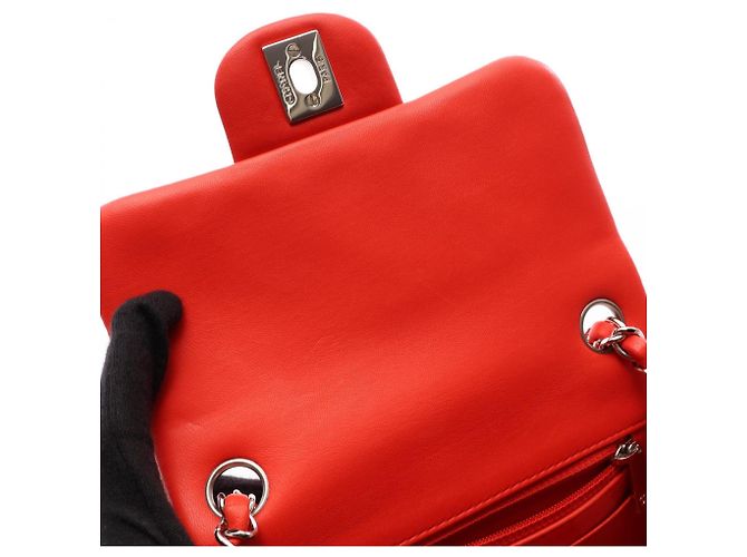 Sac à épaule Chanel Mini Matelassé Rouge - vue 6