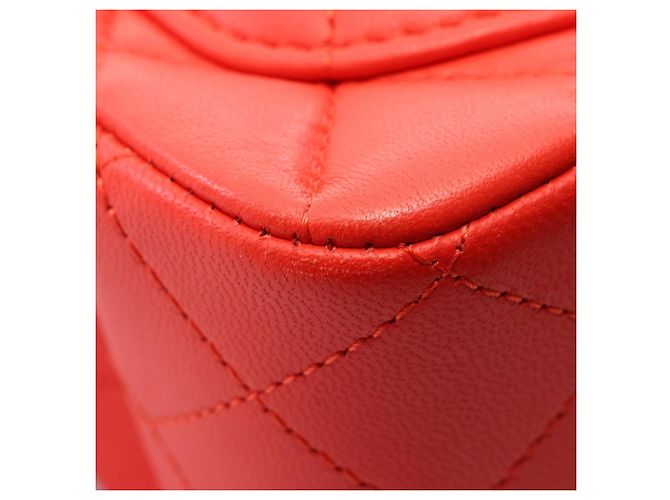 Sac à épaule Chanel Mini Matelassé Rouge - vue 7