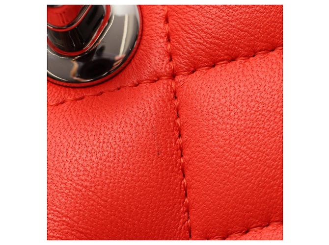 Sac à épaule Chanel Mini Matelassé Rouge - vue 8