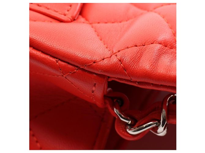 Sac à épaule Chanel Mini Matelassé Rouge - vue 9