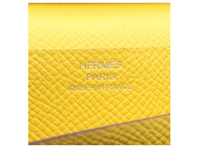 Hermès Hermes Bearn Soufflé Bi-fold Long Wallet Yellow - view 4