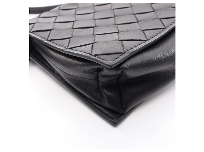 Borsa a tracolla Bottega Veneta Intrecciato Nero - vista 10