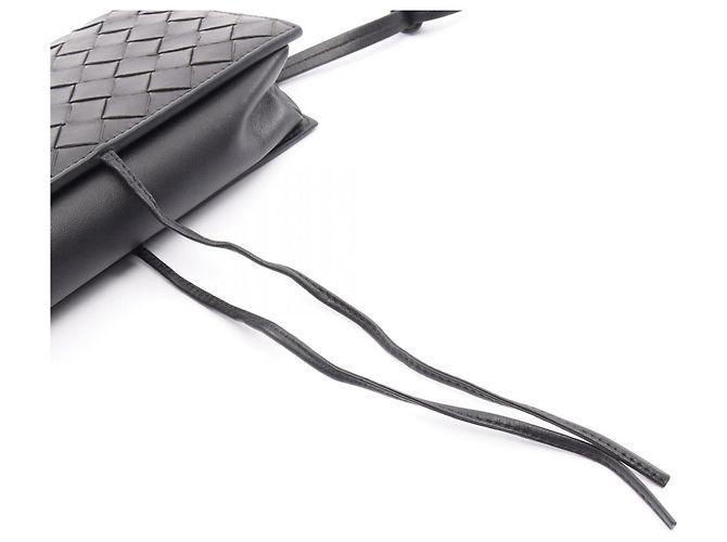 Borsa a tracolla Bottega Veneta Intrecciato Nero - vista 12