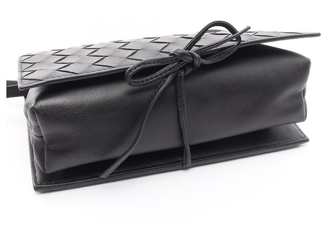 Borsa a tracolla Bottega Veneta Intrecciato Nero - vista 5